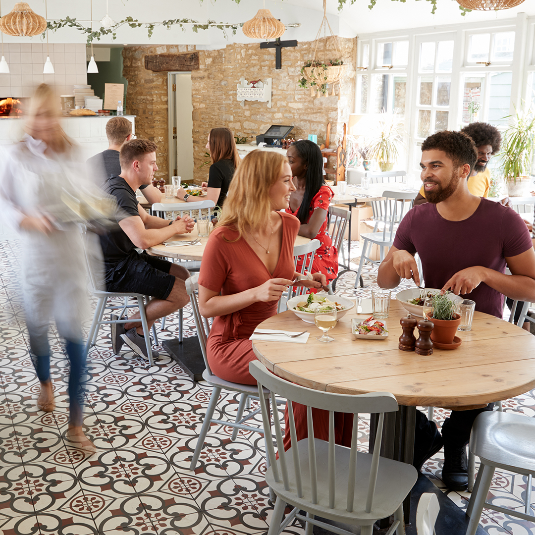 entorno de restaurante concurrido