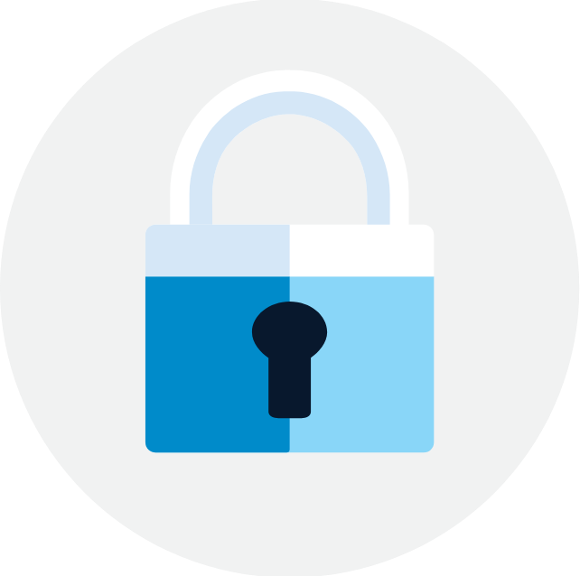 Safe and secure sales tax lock icon